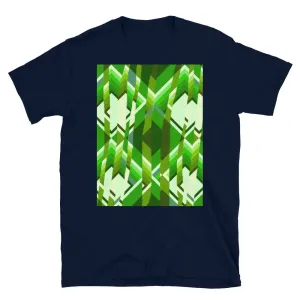 Patterned Short-Sleeve Unisex T-Shirt | Green | Broken Glass Collection