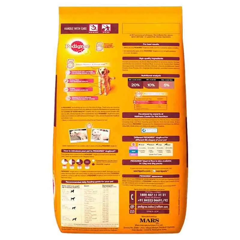Pedigree Adult, Meat and Rice Dry Dog Food