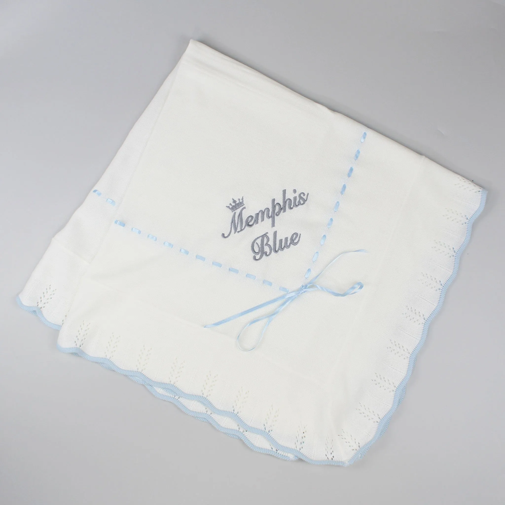 Personalised Spanish Knitted Shawl / Blanket - Boys