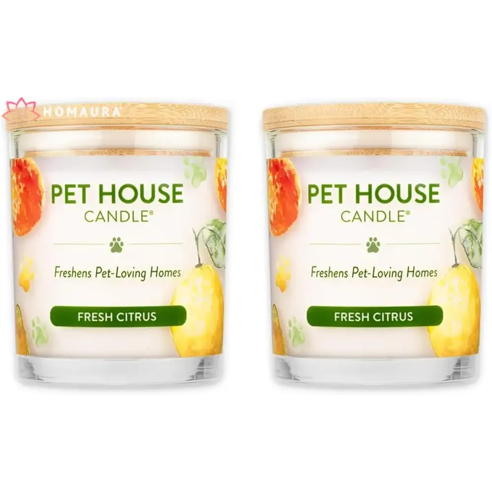 Pet House Sunwashed Cotton Eco-Friendly Soy Candles for Odor Control