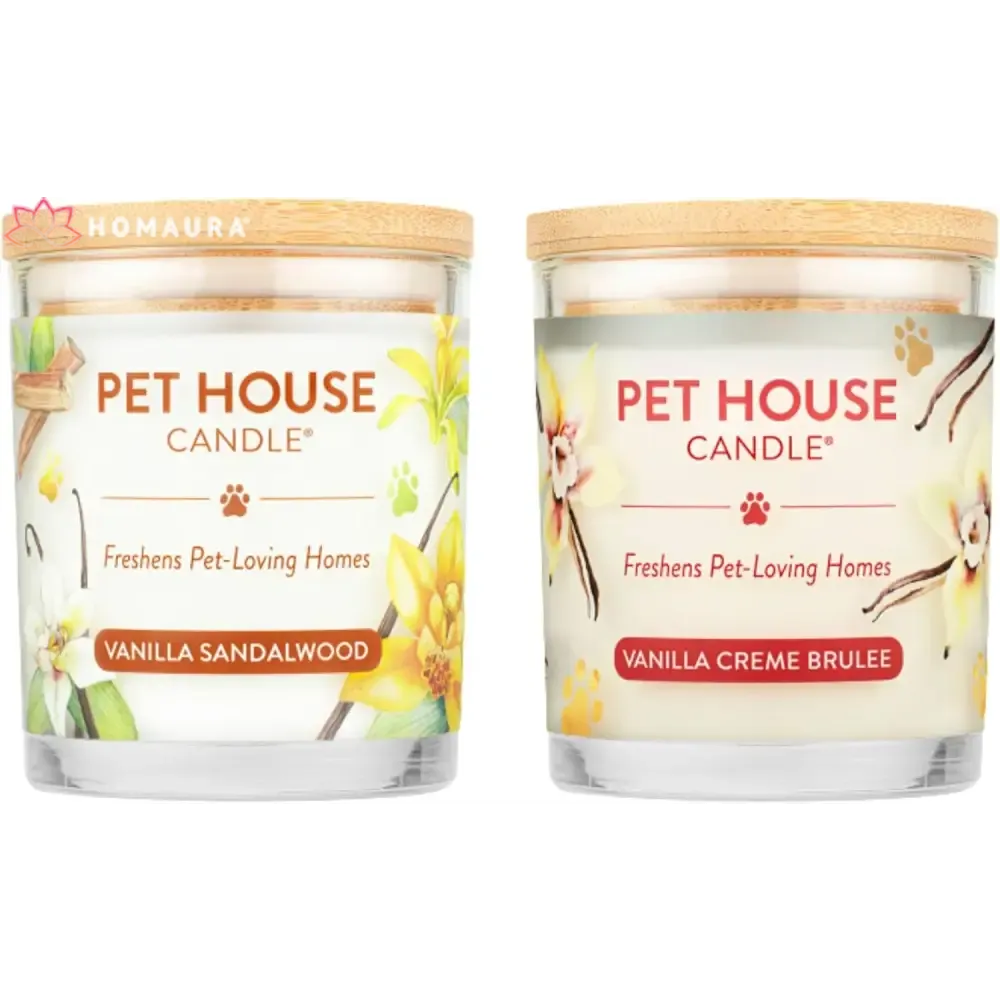 Pet House Sunwashed Cotton Eco-Friendly Soy Candles for Odor Control