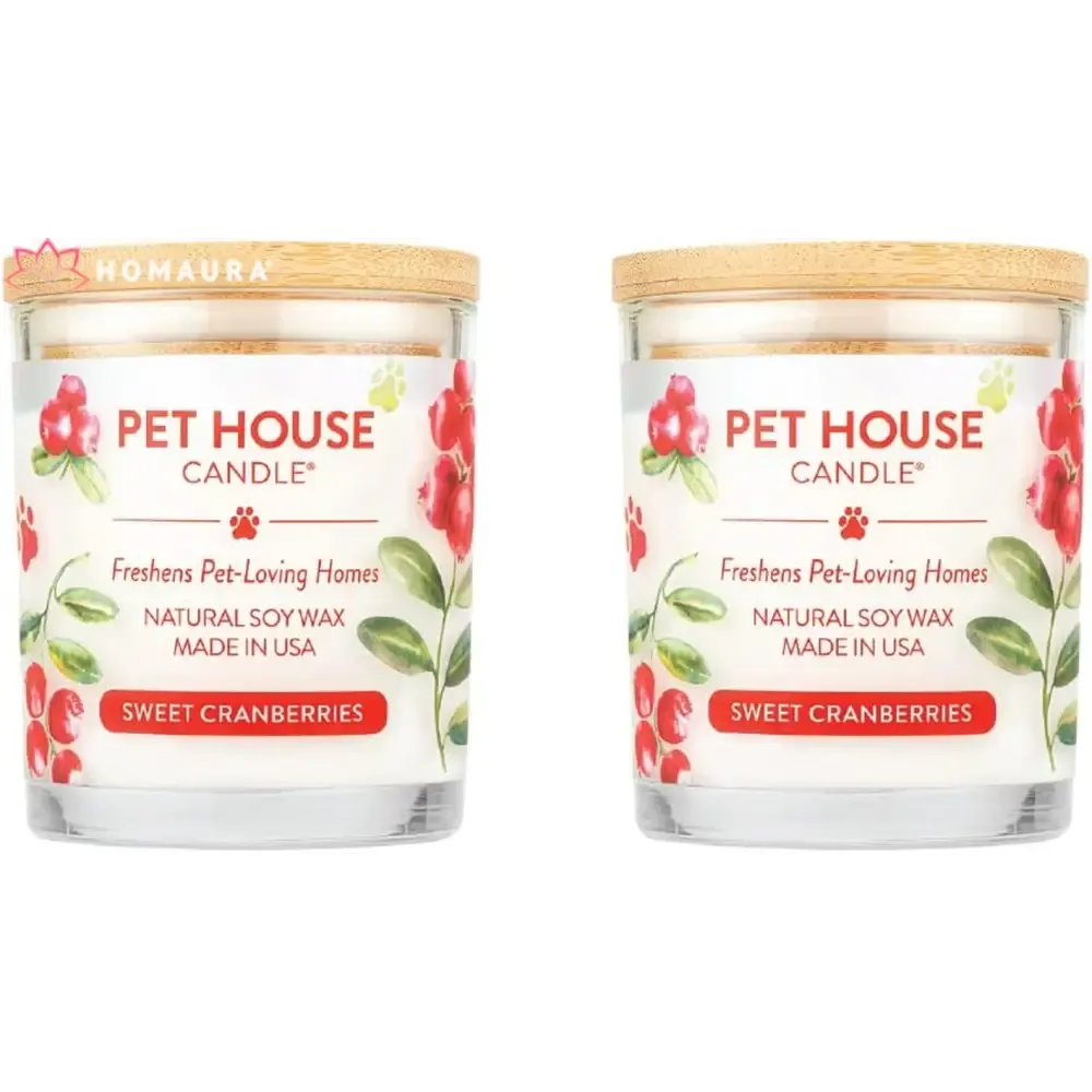 Pet House Sunwashed Cotton Eco-Friendly Soy Candles for Odor Control
