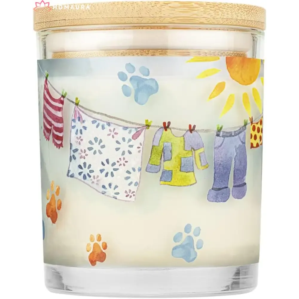 Pet House Sunwashed Cotton Eco-Friendly Soy Candles for Odor Control