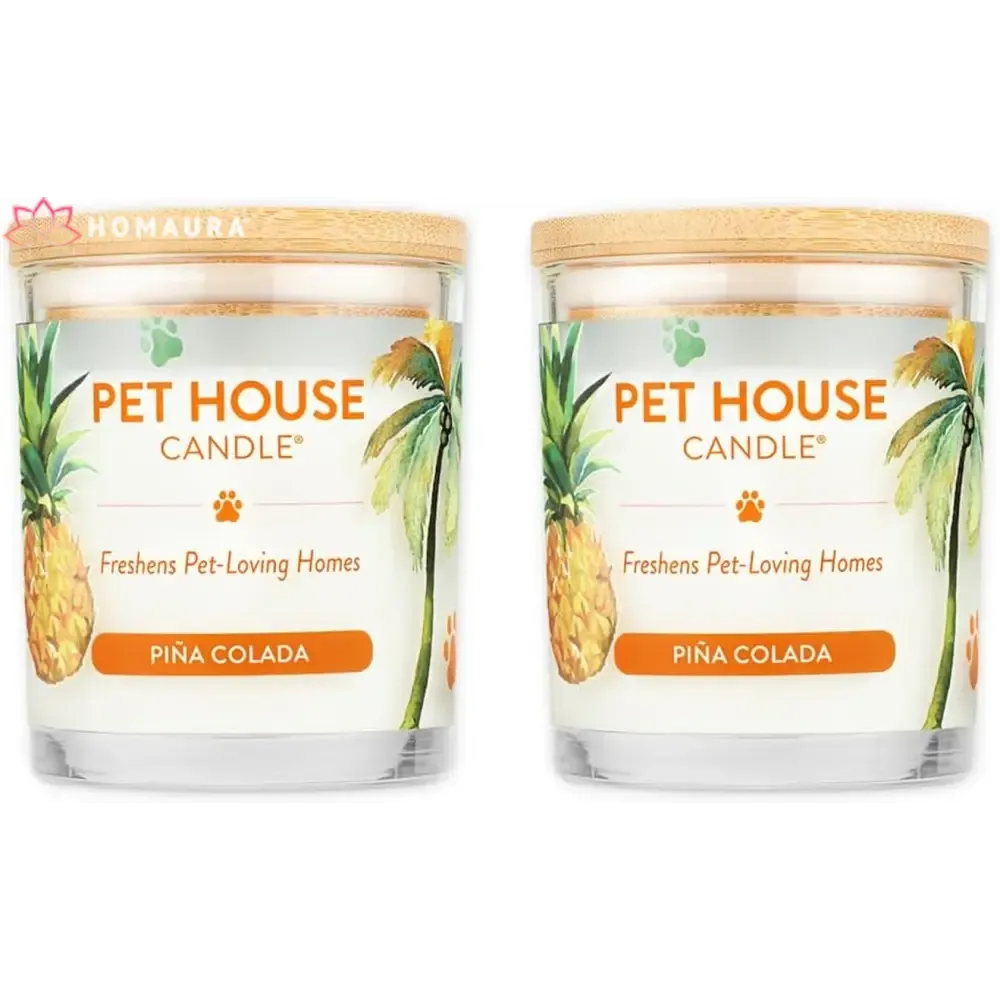 Pet House Sunwashed Cotton Eco-Friendly Soy Candles for Odor Control