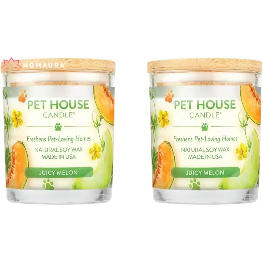 Pet House Sunwashed Cotton Eco-Friendly Soy Candles for Odor Control