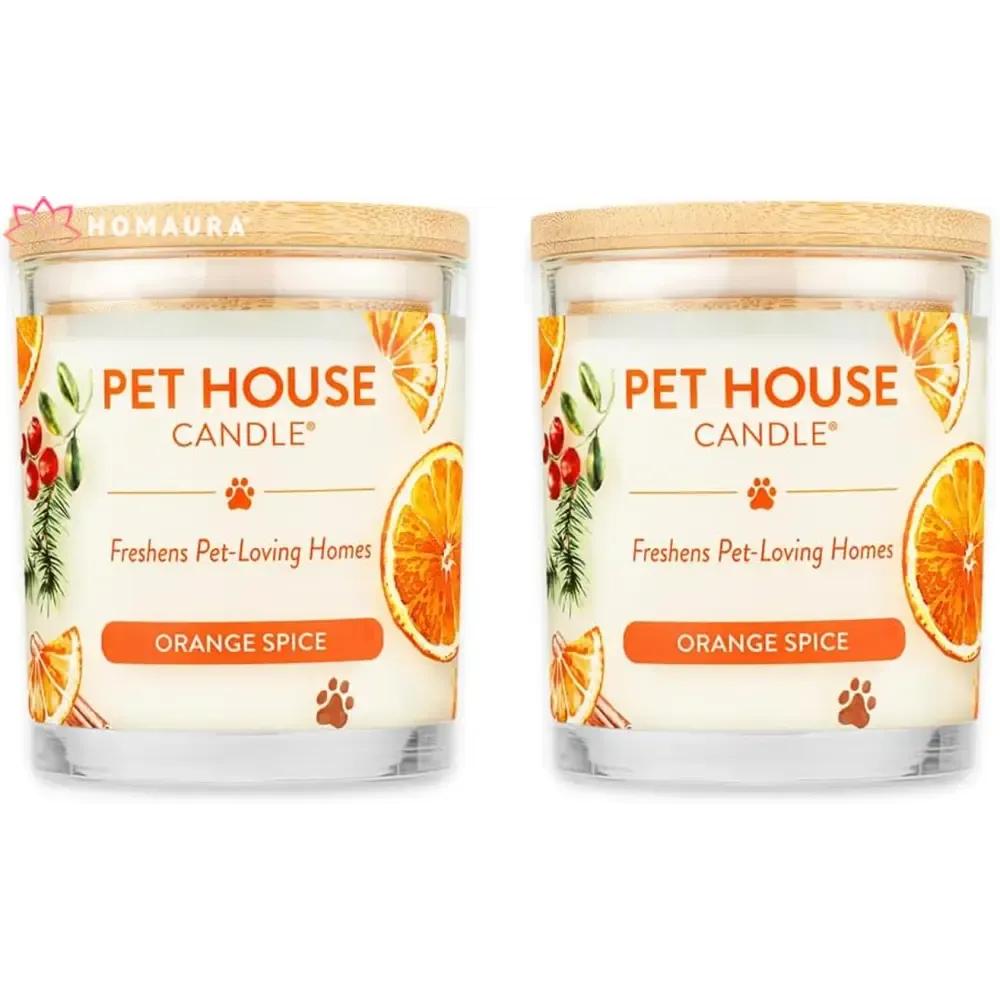 Pet House Sunwashed Cotton Eco-Friendly Soy Candles for Odor Control
