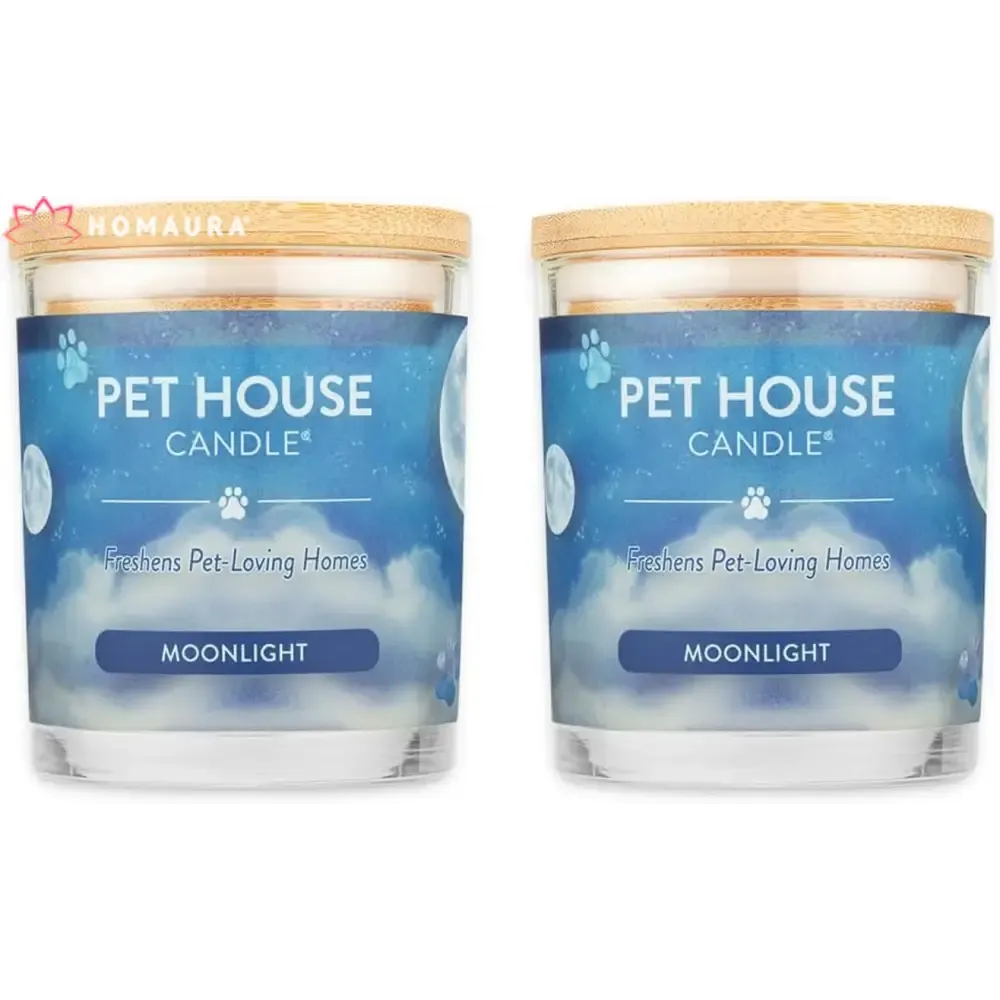 Pet House Sunwashed Cotton Eco-Friendly Soy Candles for Odor Control