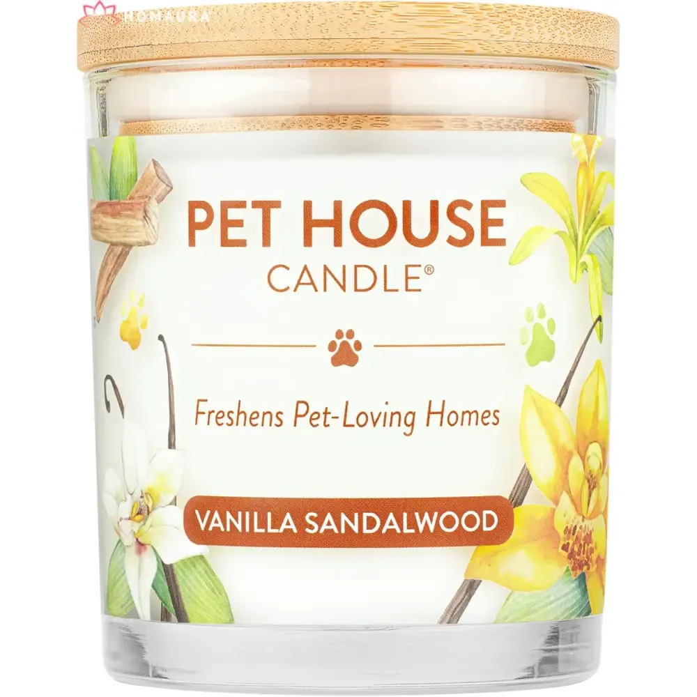 Pet House Sunwashed Cotton Eco-Friendly Soy Candles for Odor Control
