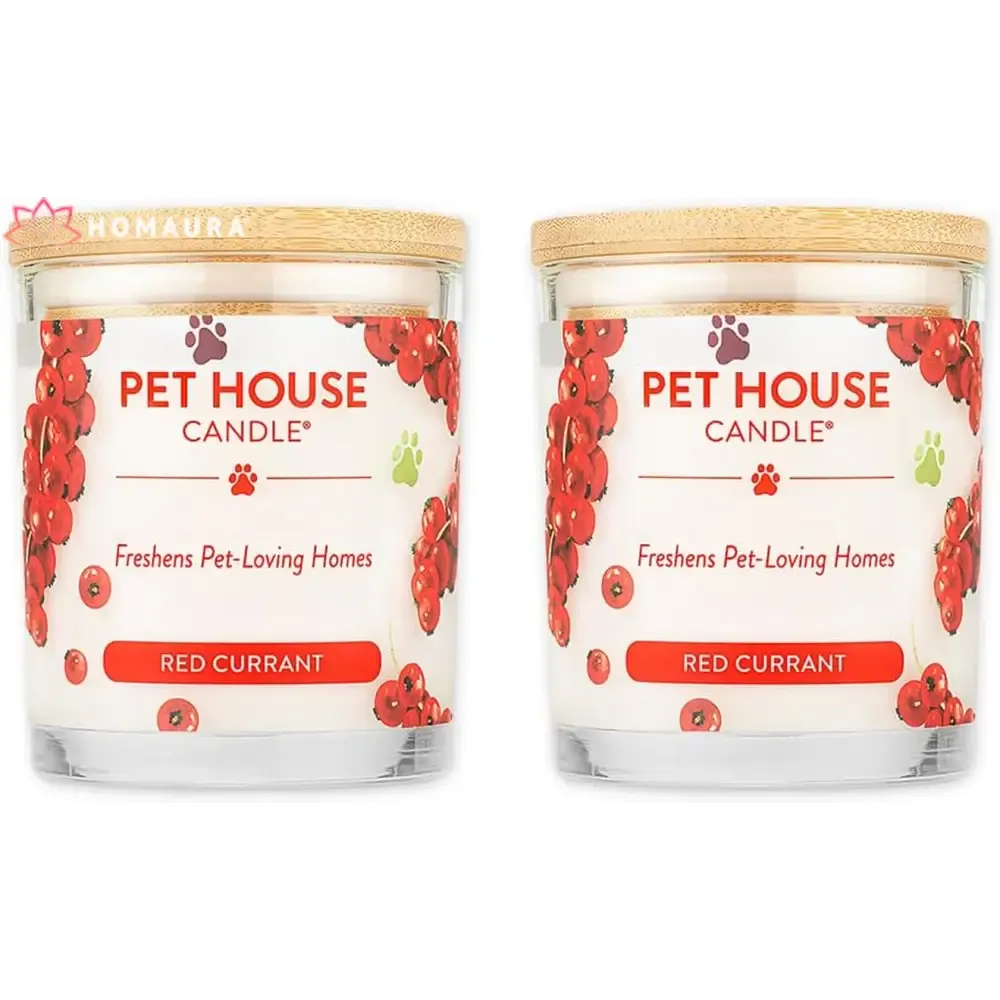 Pet House Sunwashed Cotton Eco-Friendly Soy Candles for Odor Control