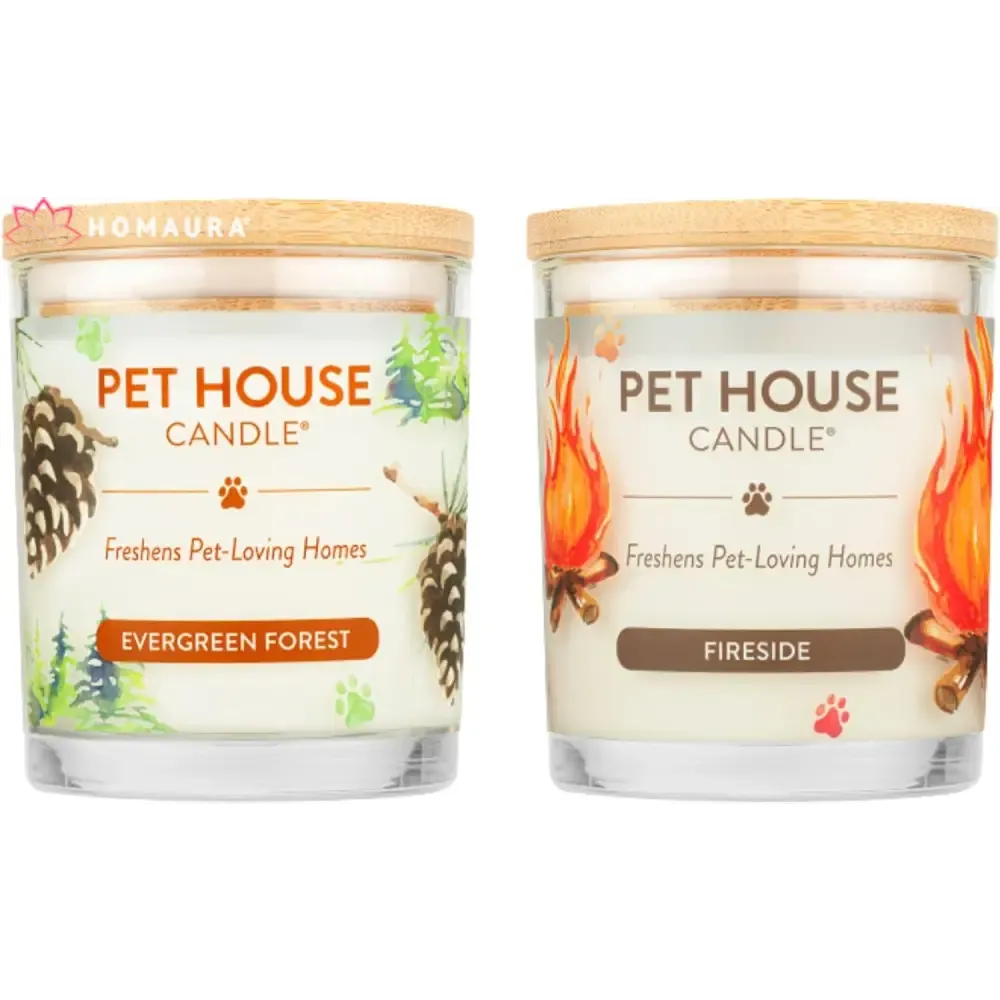 Pet House Sunwashed Cotton Eco-Friendly Soy Candles for Odor Control
