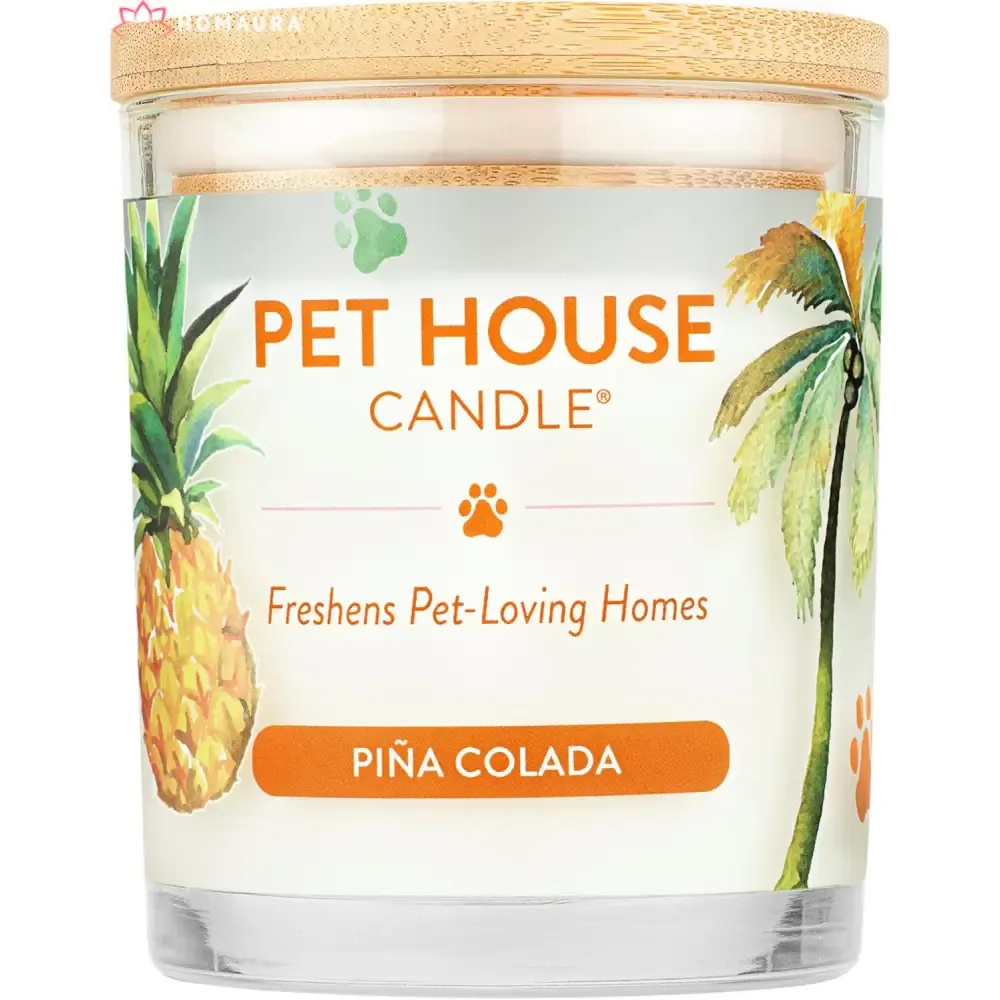Pet House Sunwashed Cotton Eco-Friendly Soy Candles for Odor Control