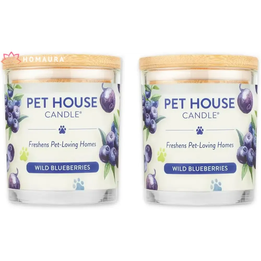Pet House Sunwashed Cotton Eco-Friendly Soy Candles for Odor Control