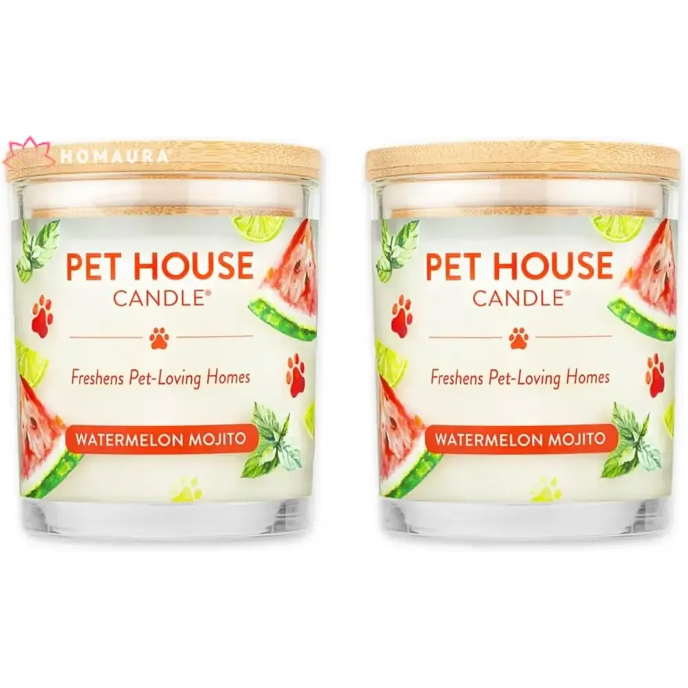 Pet House Sunwashed Cotton Eco-Friendly Soy Candles for Odor Control