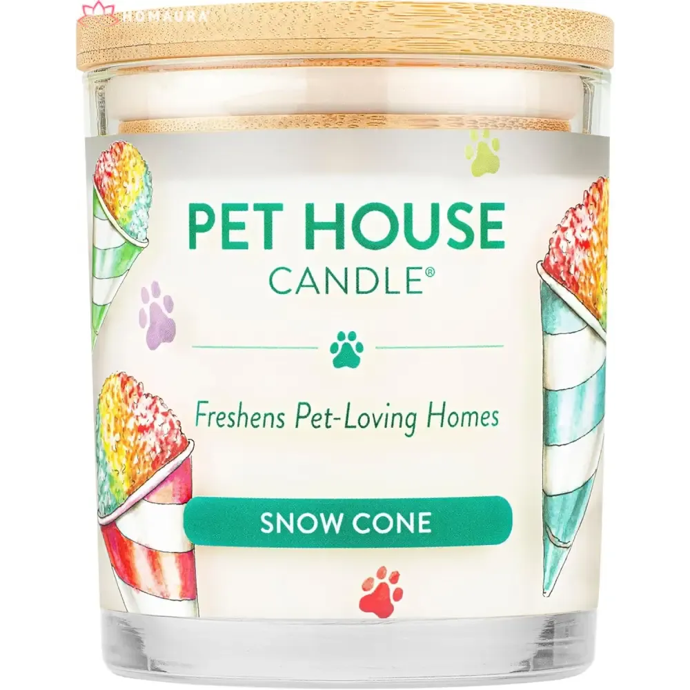 Pet House Sunwashed Cotton Eco-Friendly Soy Candles for Odor Control