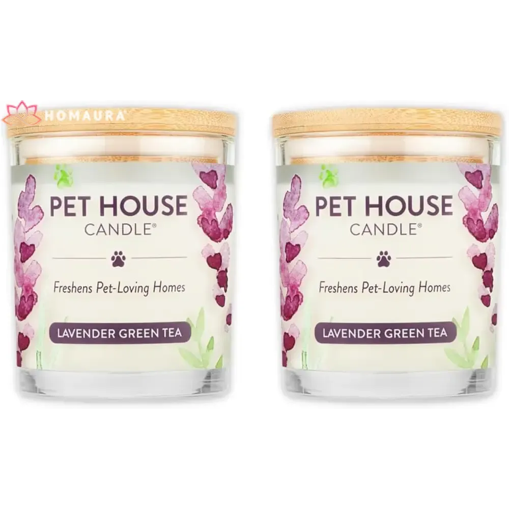 Pet House Sunwashed Cotton Eco-Friendly Soy Candles for Odor Control
