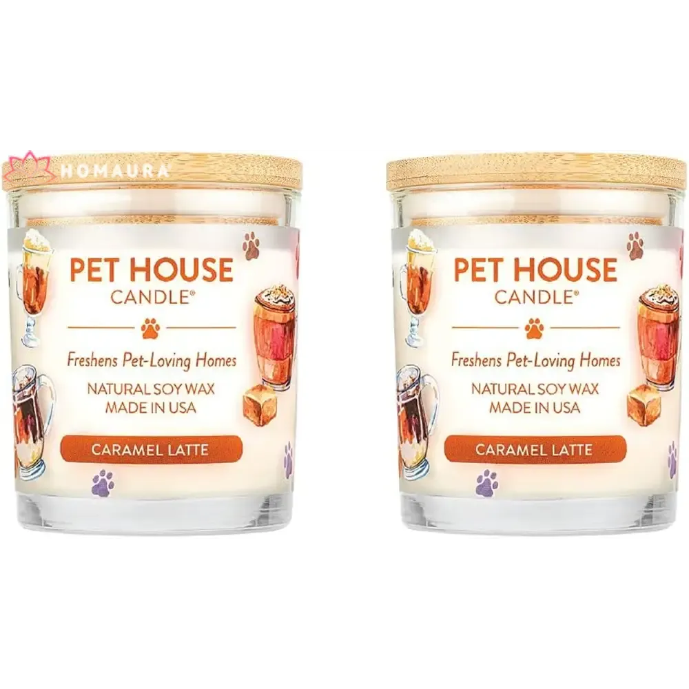 Pet House Sunwashed Cotton Eco-Friendly Soy Candles for Odor Control