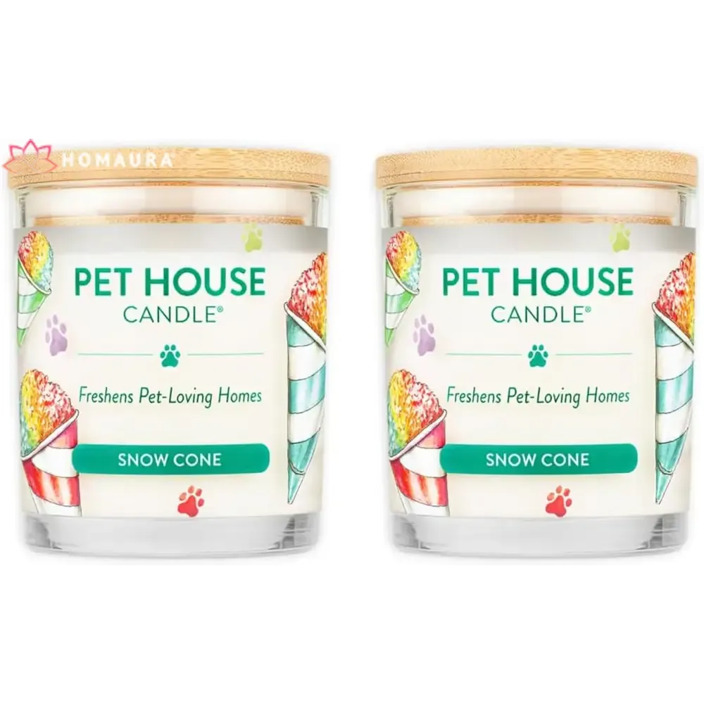 Pet House Sunwashed Cotton Eco-Friendly Soy Candles for Odor Control