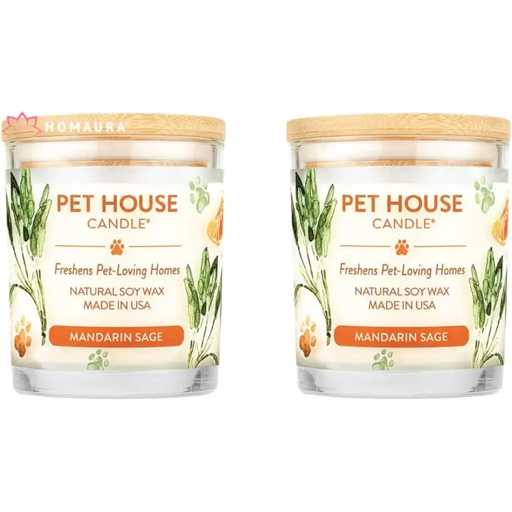 Pet House Sunwashed Cotton Eco-Friendly Soy Candles for Odor Control
