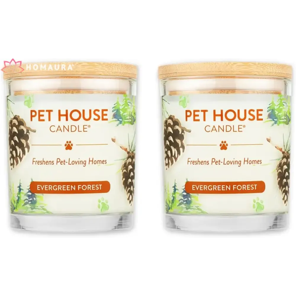 Pet House Sunwashed Cotton Eco-Friendly Soy Candles for Odor Control
