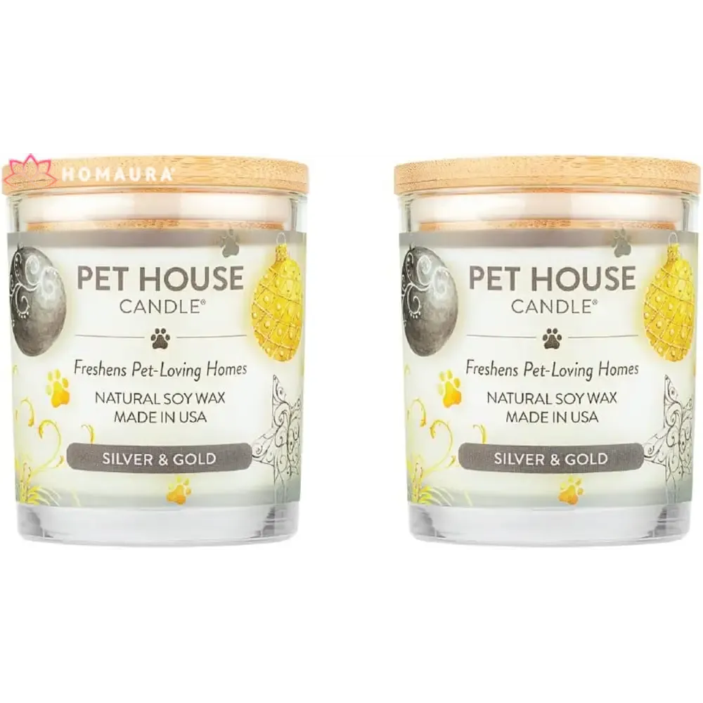 Pet House Sunwashed Cotton Eco-Friendly Soy Candles for Odor Control
