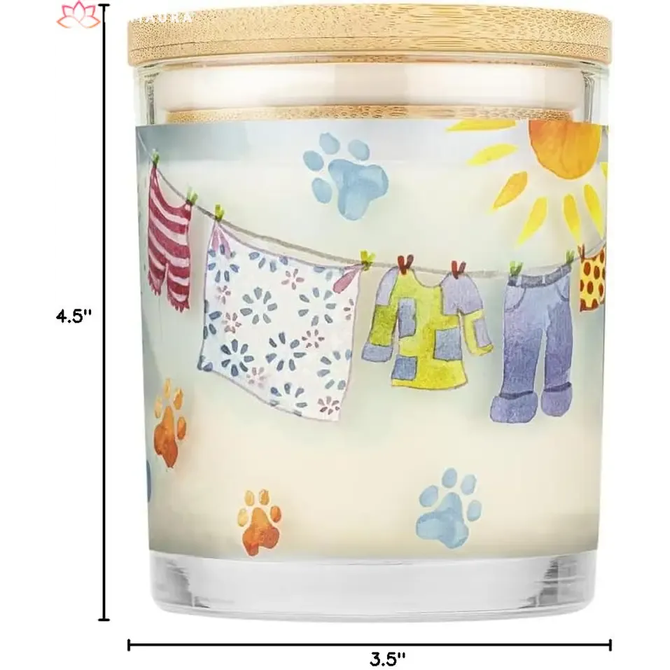 Pet House Sunwashed Cotton Eco-Friendly Soy Candles for Odor Control