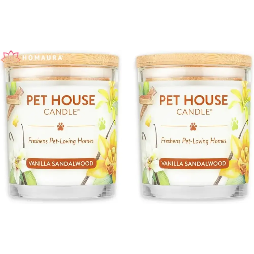 Pet House Sunwashed Cotton Eco-Friendly Soy Candles for Odor Control