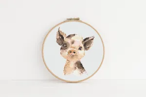 Pig Cross Stitch Pattern #375