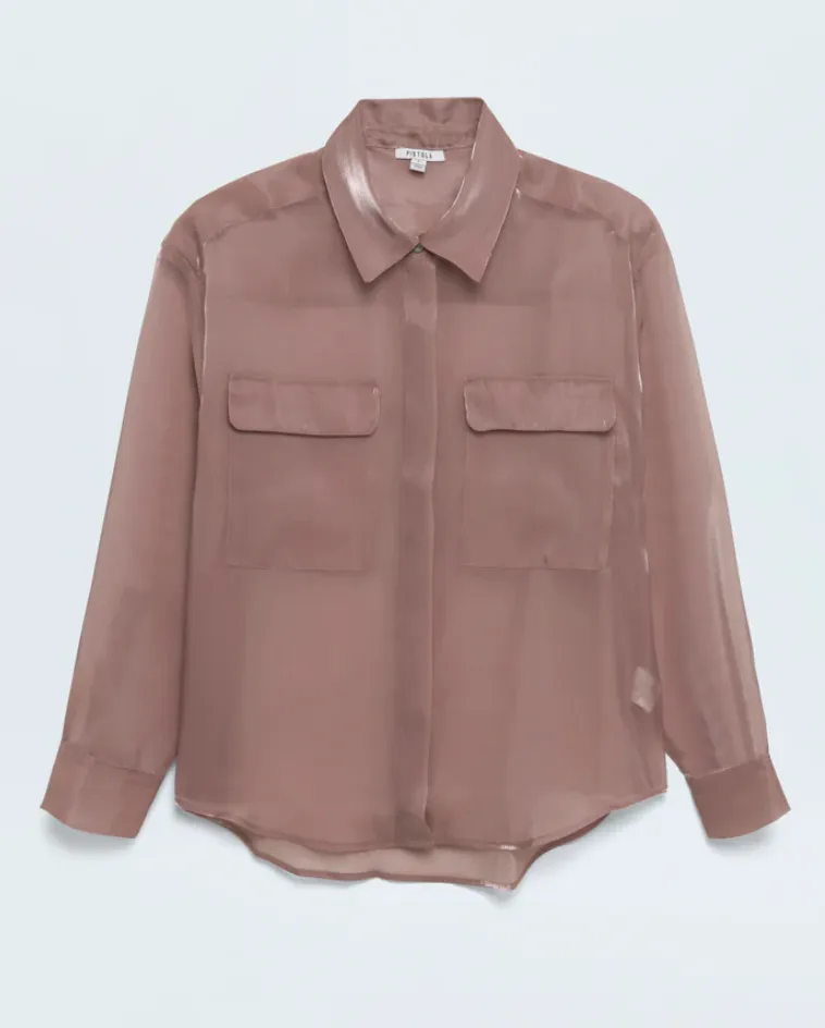 Pistola - Miranda Sheer Organza Shirt - Sugar Plum
