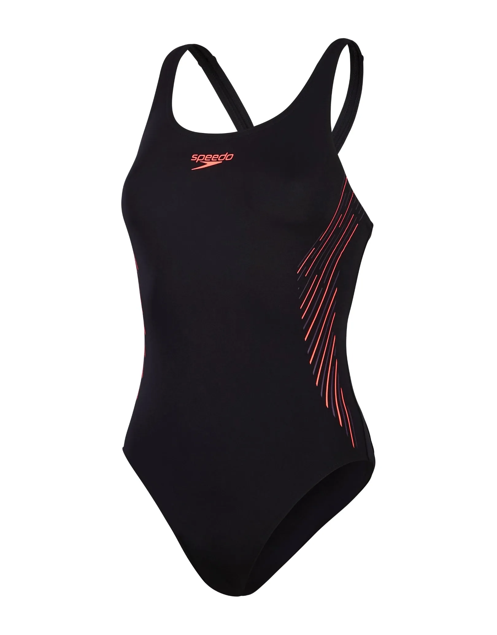 Placement Muscleback Swimsuit - Black/Red