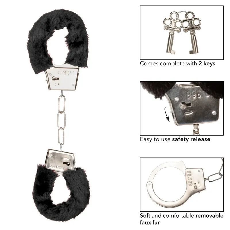 Playful Furry Black Cuffs