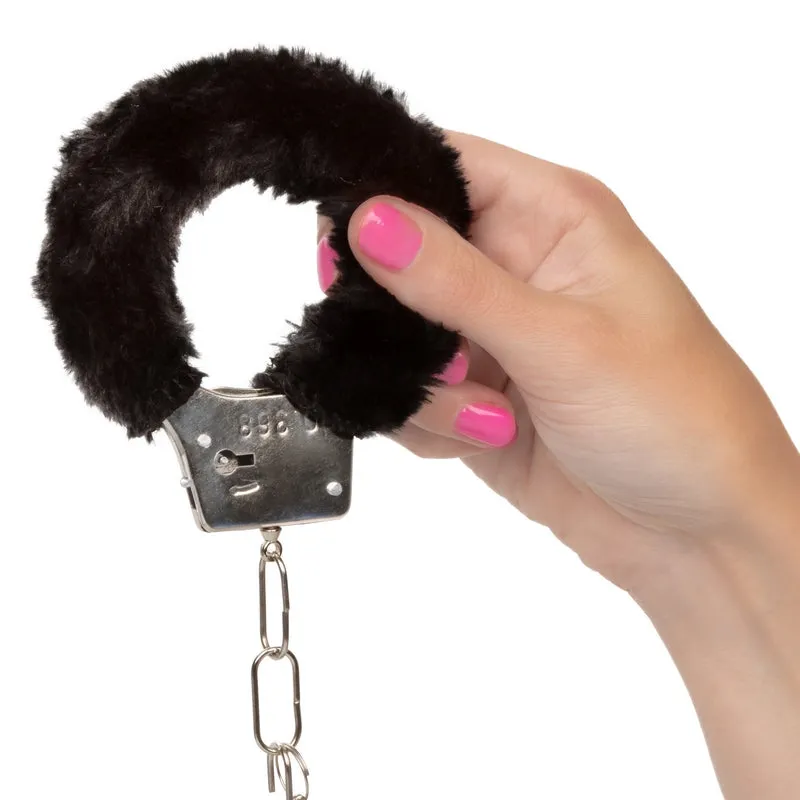 Playful Furry Black Cuffs