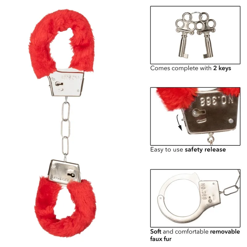 Playful Furry Red Cuffs