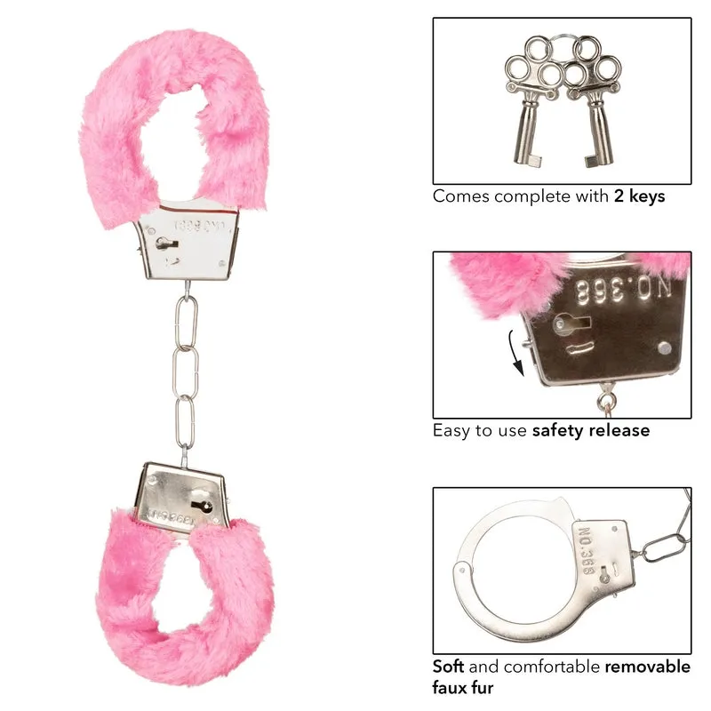 Playful Pink Furry Cuffs