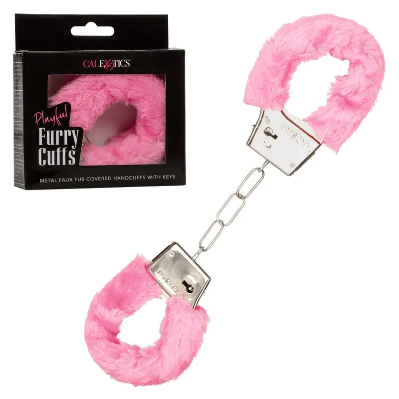 Playful Pink Furry Cuffs