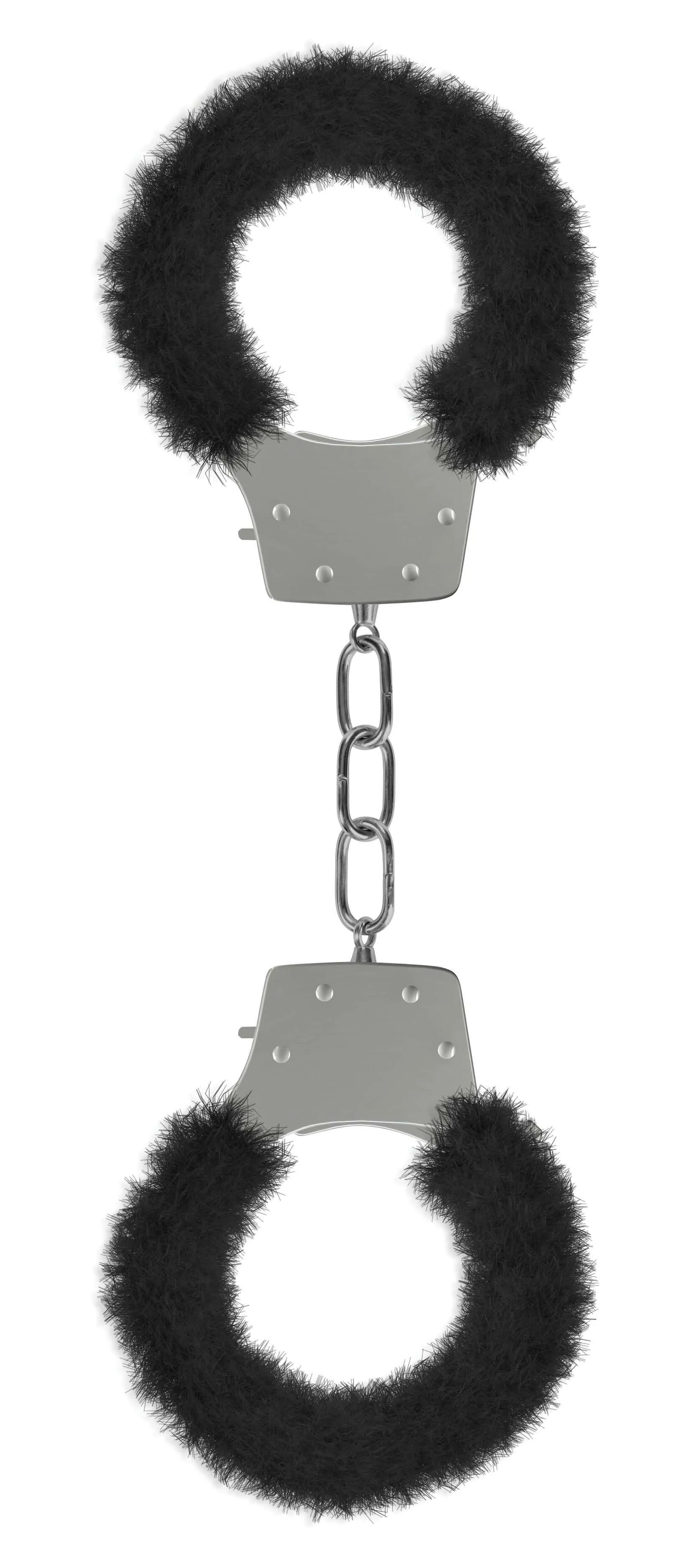Pleasure Furry Handcuffs - Black