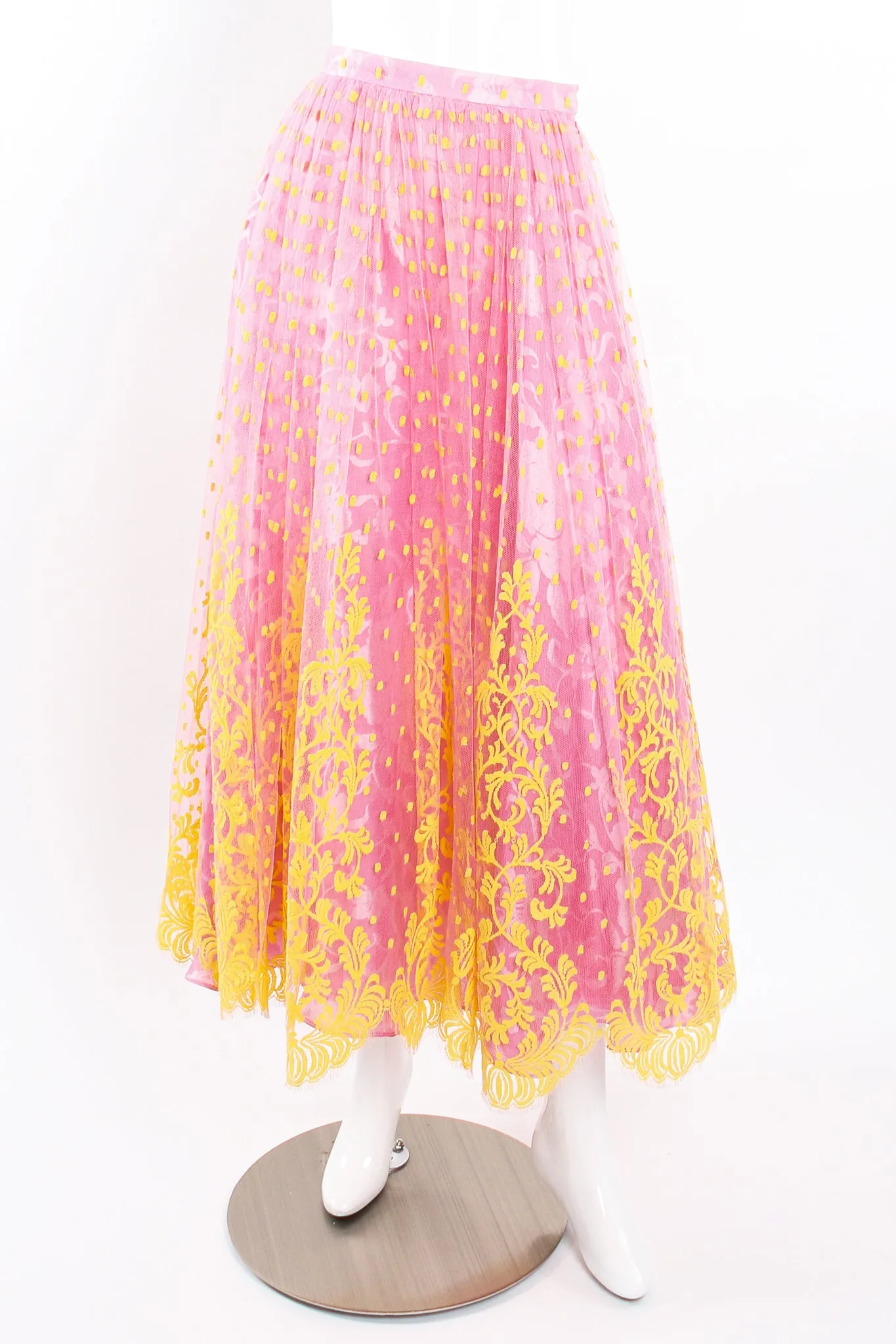 Point D'Esprit Lace Mesh Skirt