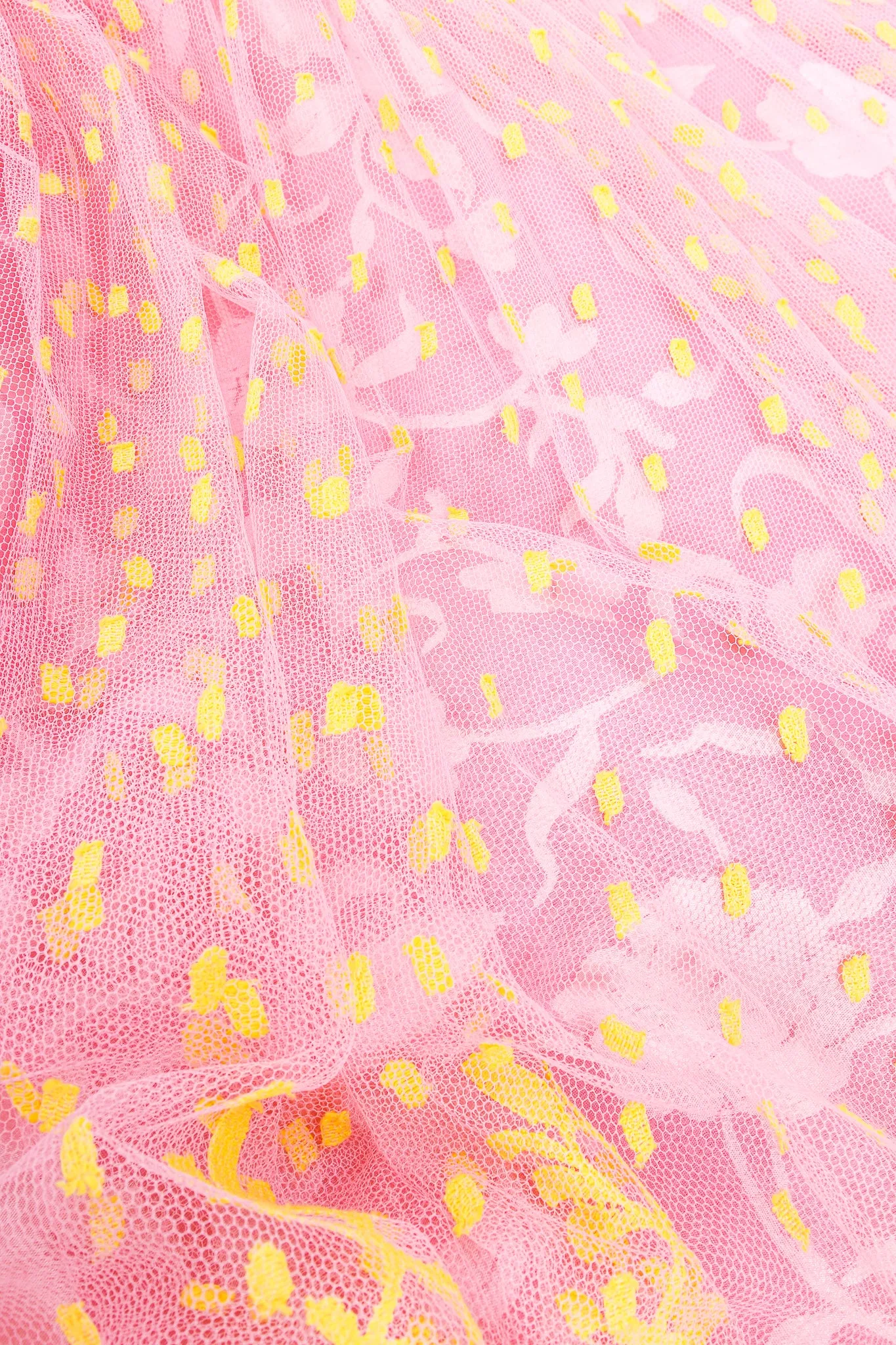 Point D'Esprit Lace Mesh Skirt
