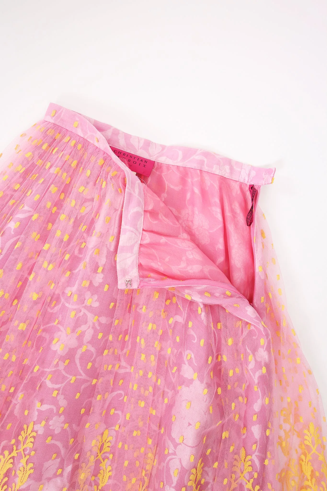 Point D'Esprit Lace Mesh Skirt