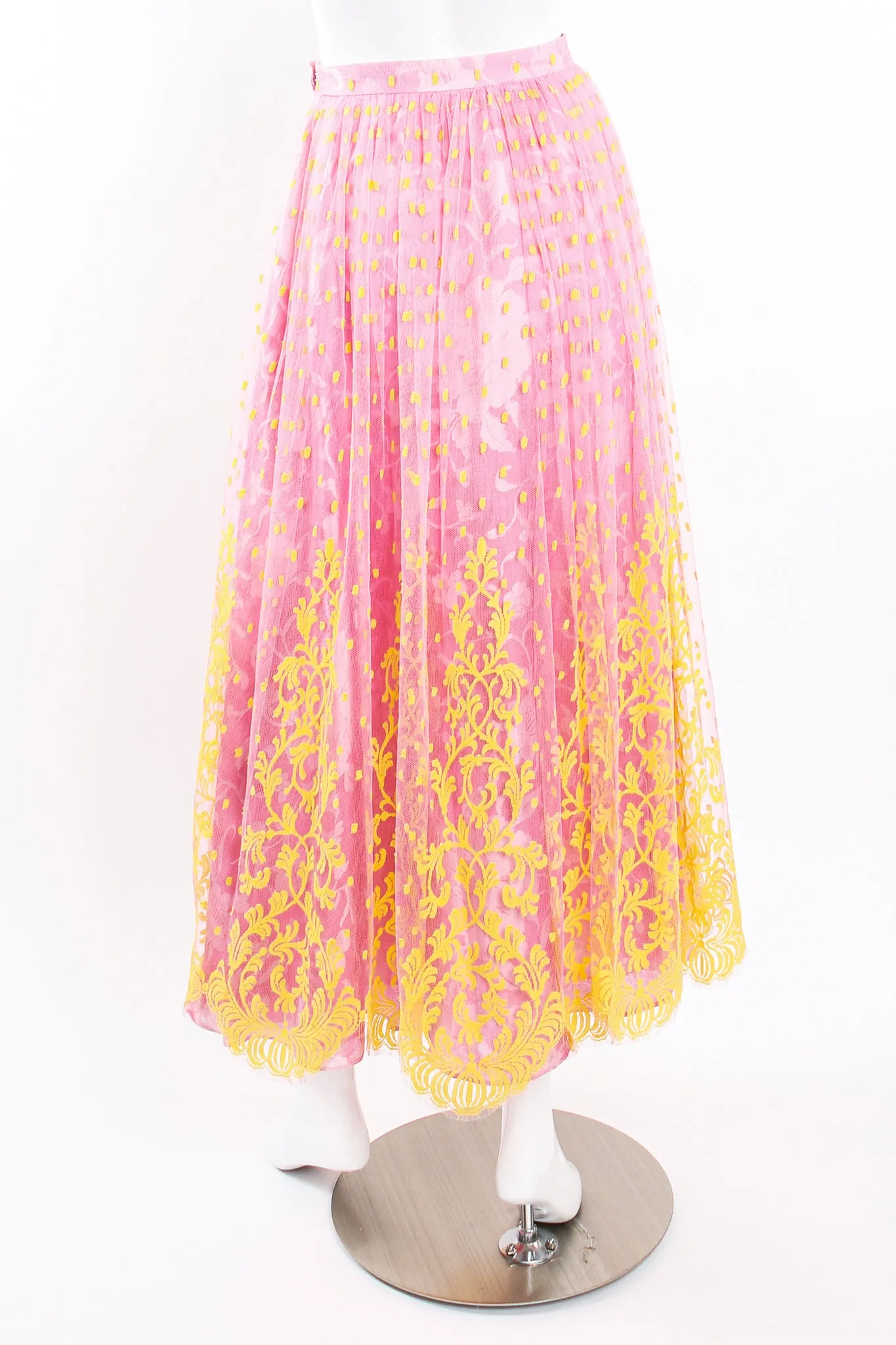 Point D'Esprit Lace Mesh Skirt