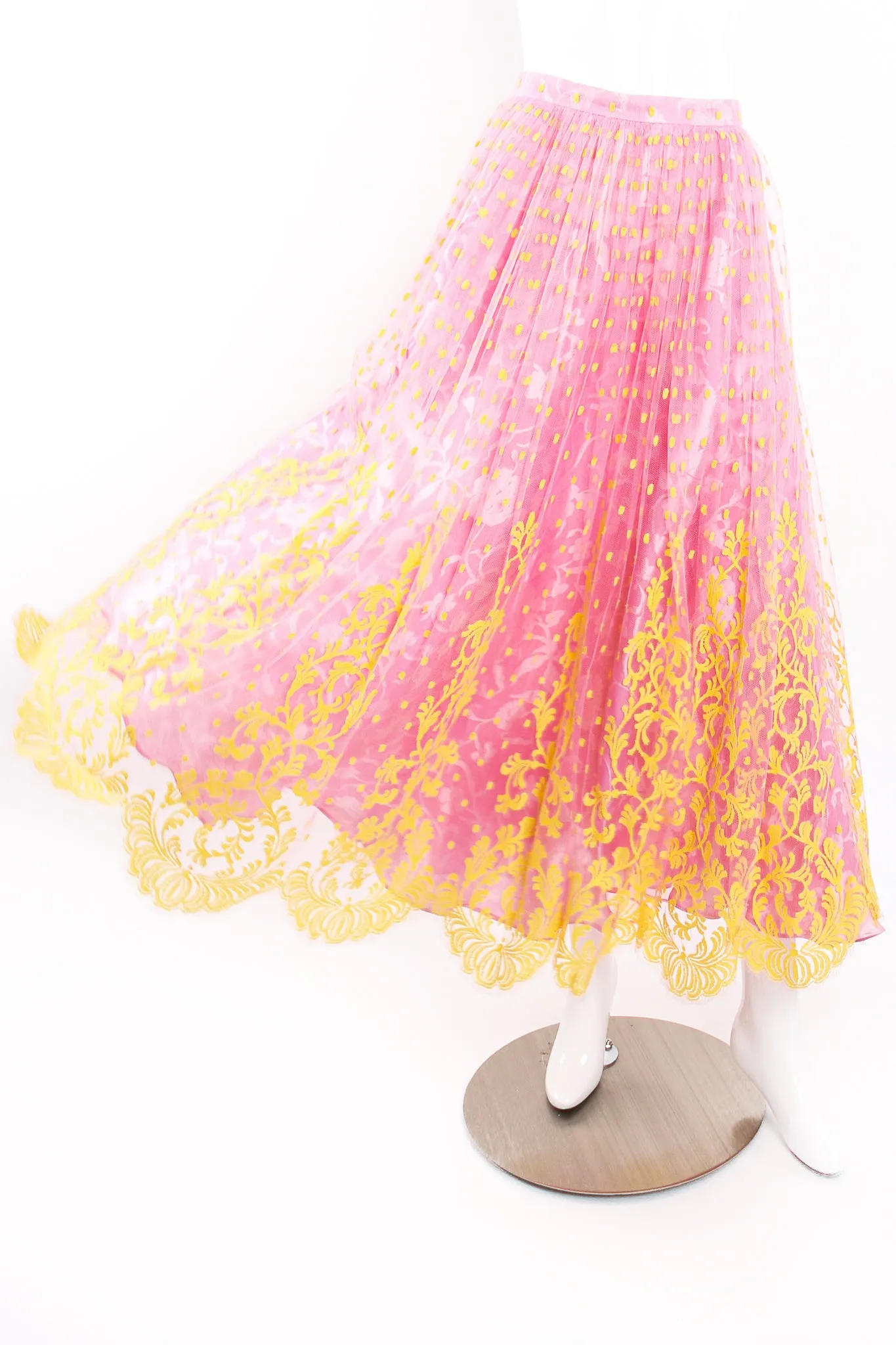 Point D'Esprit Lace Mesh Skirt