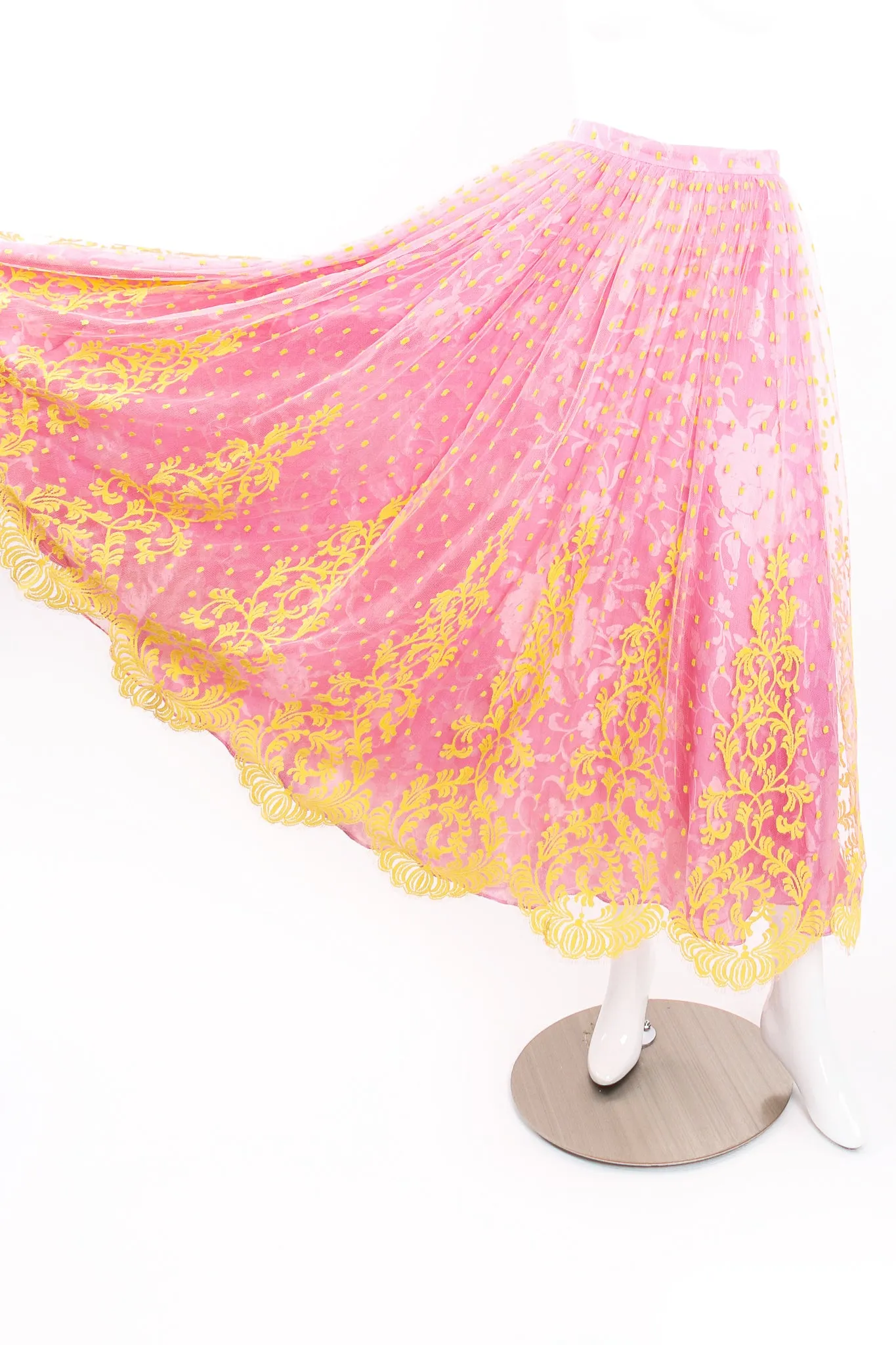 Point D'Esprit Lace Mesh Skirt