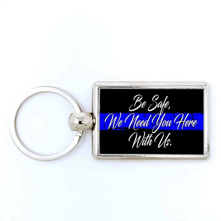 Police / Fire Thin Blue Line Thin Red Line Keychain