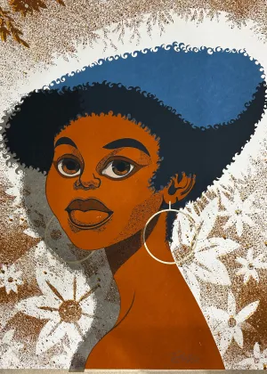 Porter, Henry C., (Untitled: Blue Afro Girl)