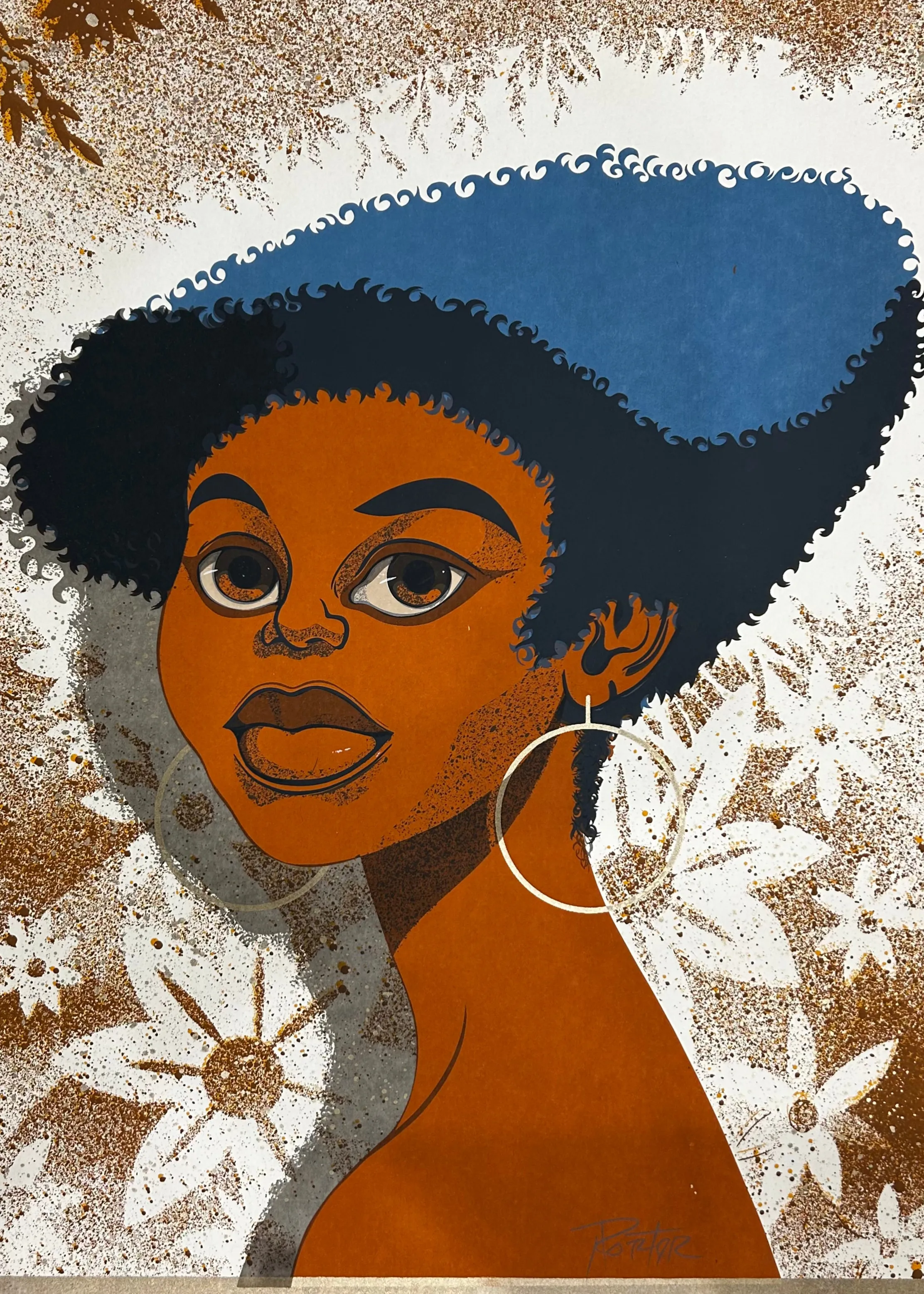Porter, Henry C., (Untitled: Blue Afro Girl)