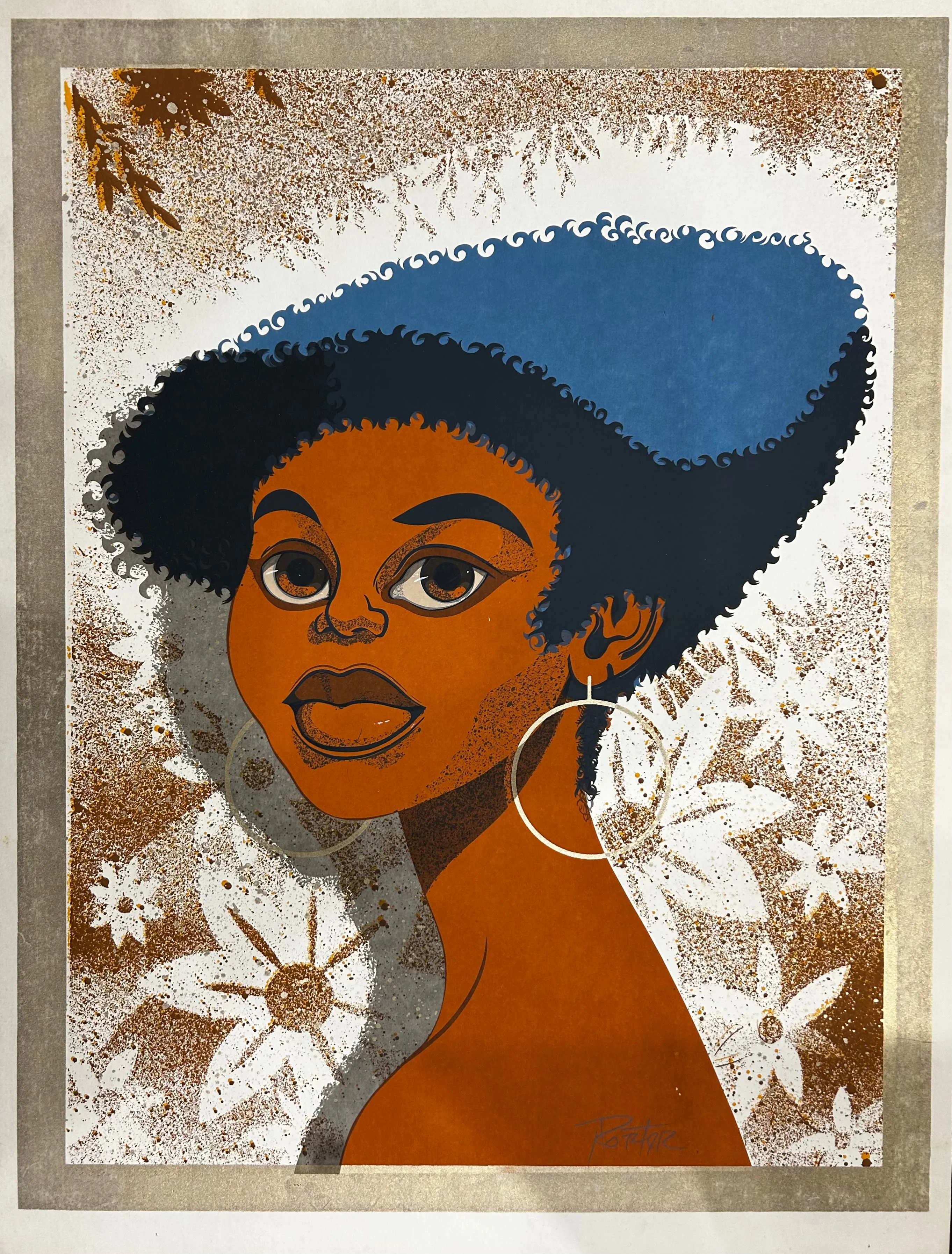Porter, Henry C., (Untitled: Blue Afro Girl)