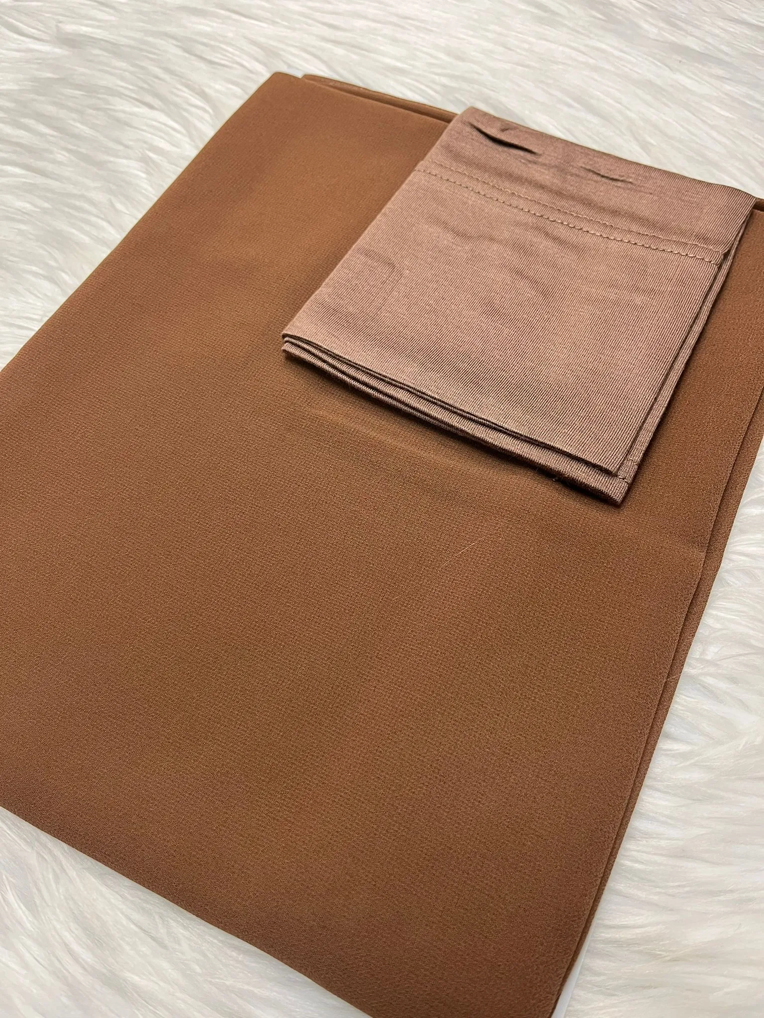 Premium Chiffon & Tube set - Tawny