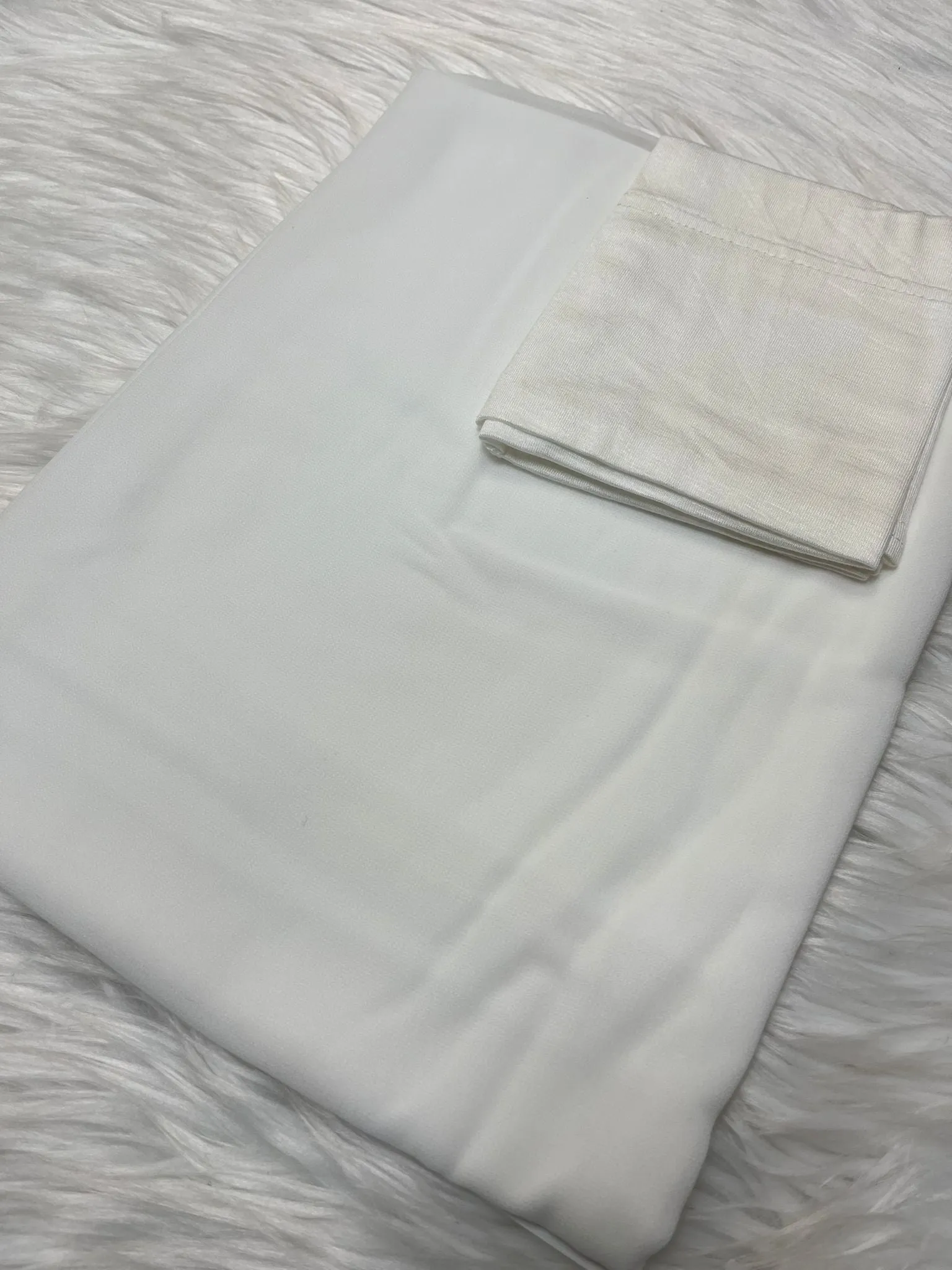 Premium Chiffon & Tube set - Whitr