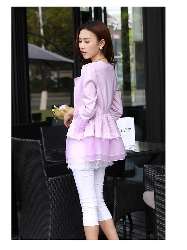 puffy princess lace flounce jacket