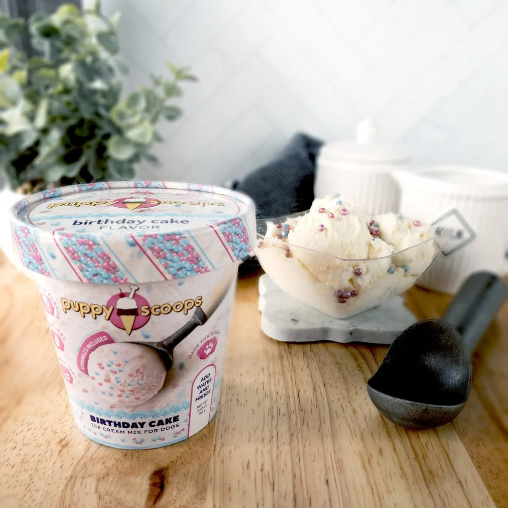 Puppy Scoops Birthday Cake Ice Cream Mix Dog Treat