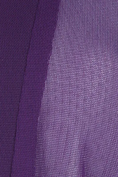 Purple Sheer Bolero Chiffon 3/4 Length Purple Chiffon Bolero Jacket